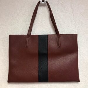 Vince Camuto✨🤎🖤Brown Tote with Black Stripe